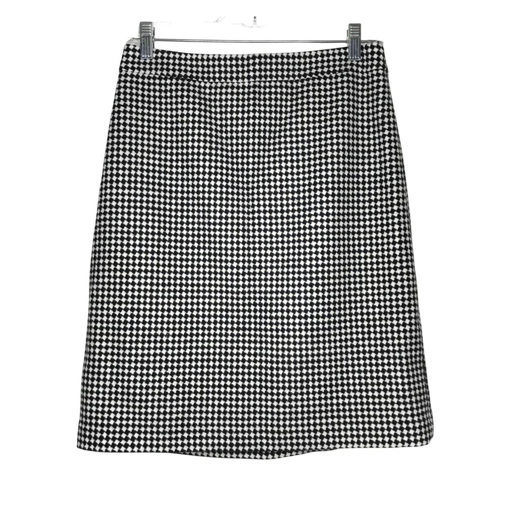 Talbots Wool Blend Houndstooth Skirt